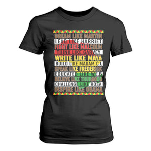 Black History Month T Shirt For Women Dream Like Martin Lead Like Harriet TS14 Black Print Your Wear