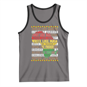 Black History Month Tank Top Dream Like Martin Lead Like Harriet TS14 Deep Heather Black Print Your Wear