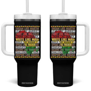 Black History Month Tumbler With Handle Dream Like Martin Lead Like Harriet TS14 One Size: 40 oz Black Print Your Wear