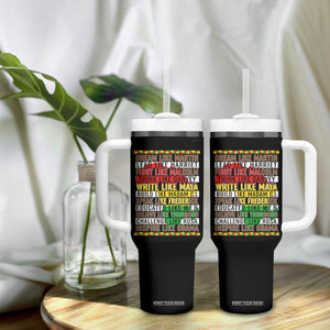 Black History Month Tumbler With Handle Dream Like Martin Lead Like Harriet TS14 Print Your Wear