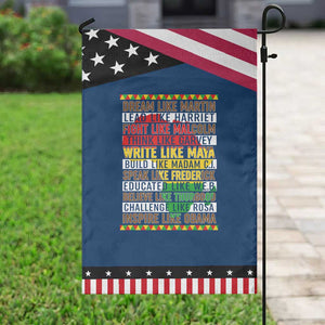 Black History Month Garden Flag Dream Like Martin Lead Like Harriet TS14 Classic Blue Black Print Your Wear