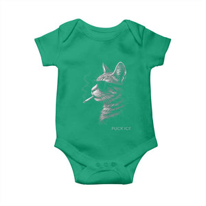 Fck Ice Baby Onesie Funny Cat Smoking Anti ICE Meme TS14 Irish Green Print Your Wear