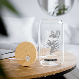 Fck Ice Glass Can Funny Cat Smoking Anti ICE Meme TS14 Print Your Wear