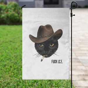 Funny Cowboy Cat Smoking Anti ICE Protest Meme Garden Flag TS14 Print Your Wear