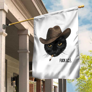 Funny Cowboy Cat Smoking Anti ICE Protest Meme Garden Flag TS14 Print Your Wear