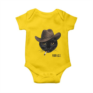 Funny Cowboy Cat Smoking Anti ICE Protest Meme Baby Onesie TS14 Daisy Print Your Wear