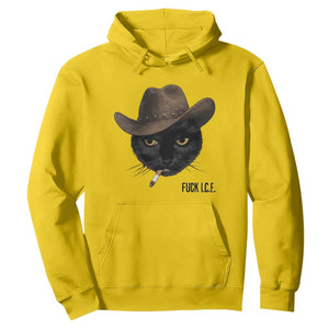 Funny Cowboy Cat Smoking Anti ICE Protest Meme Hoodie TS14 Daisy Print Your Wear