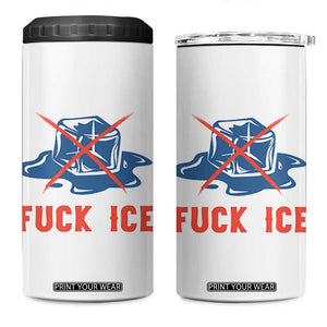 Ice Cube Anti ICE Immigration Human Rights Meme 4 in 1 Can Cooler Tumbler TS14 One Size: 16 oz White Print Your Wear