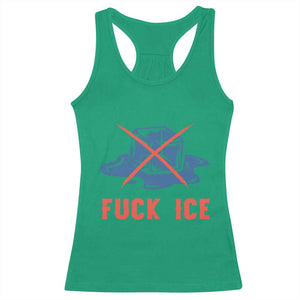Ice Cube Anti ICE Immigration Human Rights Meme Racerback Tank Top TS14 Irish Green Print Your Wear