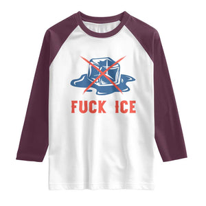 Ice Cube Anti ICE Immigration Human Rights Meme Raglan Shirt TS14 White Maroon Print Your Wear