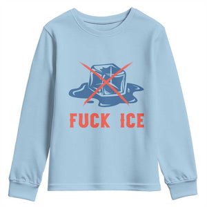 Ice Cube Anti ICE Immigration Human Rights Meme Youth Sweatshirt TS14 Light Blue Print Your Wear