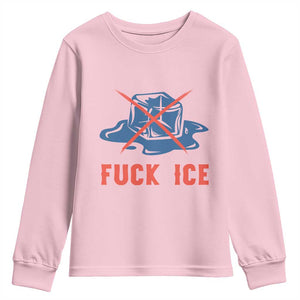 Ice Cube Anti ICE Immigration Human Rights Meme Youth Sweatshirt TS14 Light Pink Print Your Wear