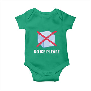 No Ice Please Baby Onesie Ice Cube Anti ICE Deportation Human Rights Protest TS14 Irish Green Print Your Wear