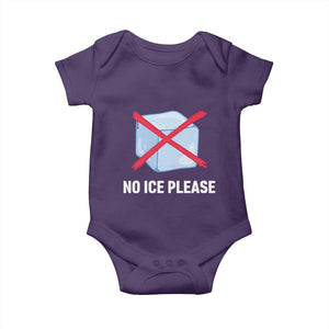 No Ice Please Baby Onesie Ice Cube Anti ICE Deportation Human Rights Protest TS14 Purple Print Your Wear