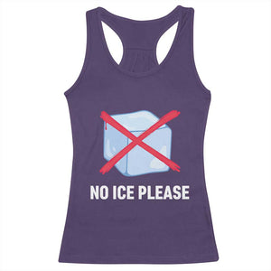 No Ice Please Racerback Tank Top Ice Cube Anti ICE Deportation Human Rights Protest TS14 Purple Print Your Wear