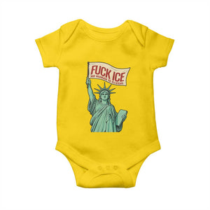 Fck Ice No Human Is Illegal Baby Onesie Statue of Liberty Anti ICE Immigration Human Rights Protest TS14 Daisy Print Your Wear