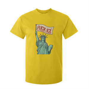 Fck Ice No Human Is Illegal T Shirt For Kid Statue of Liberty Anti ICE Immigration Human Rights Protest TS14 Daisy Print Your Wear
