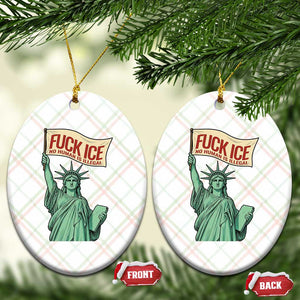 Fck Ice No Human Is Illegal Ceramic Ornament Statue of Liberty Anti ICE Immigration Human Rights Protest TS14 Print Your Wear