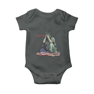 Statue of Liberty Anti ICE Deportation Human Rights Protest Baby Onesie TS14 Dark Heather Print Your Wear
