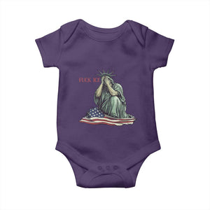 Statue of Liberty Anti ICE Deportation Human Rights Protest Baby Onesie TS14 Purple Print Your Wear
