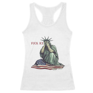 Statue of Liberty Anti ICE Deportation Human Rights Protest Racerback Tank Top TS14 White Print Your Wear