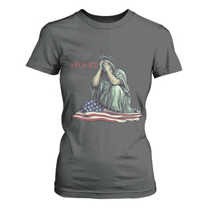 Statue of Liberty Anti ICE Deportation Human Rights Protest T Shirt For Women TS14 Dark Heather Print Your Wear