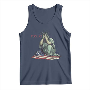 Statue of Liberty Anti ICE Deportation Human Rights Protest Tank Top TS14 Navy Print Your Wear