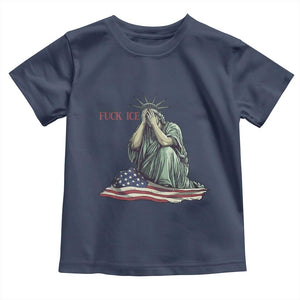 Statue of Liberty Anti ICE Deportation Human Rights Protest Toddler T Shirt TS14 Navy Print Your Wear
