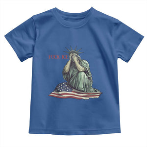 Statue of Liberty Anti ICE Deportation Human Rights Protest Toddler T Shirt TS14 Royal Blue Print Your Wear