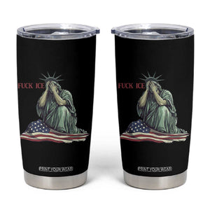Statue of Liberty Anti ICE Deportation Human Rights Protest Tumbler Cup TS14 Black Print Your Wear