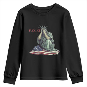 Statue of Liberty Anti ICE Deportation Human Rights Protest Youth Sweatshirt TS14 Black Print Your Wear