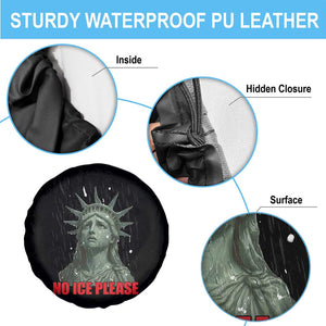 No Ice Please Spare Tire Cover Statue of Liberty Crying Anti ICE Deportation Human Rights TS14 Print Your Wear