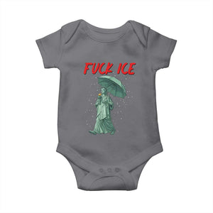 Statue of Liberty Crying Anti ICE Protest Meme Baby Onesie TS14 Charcoal Print Your Wear