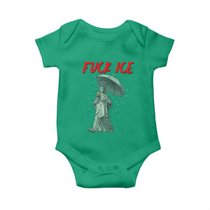 Statue of Liberty Crying Anti ICE Protest Meme Baby Onesie TS14 Irish Green Print Your Wear