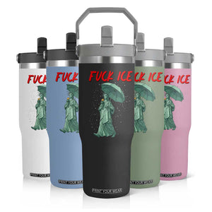 Statue of Liberty Crying Anti ICE Protest Meme Flip Straw Tumbler TS14 Print Your Wear