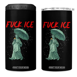 Statue of Liberty Crying Anti ICE Protest Meme 4 in 1 Can Cooler Tumbler TS14 One Size: 16 oz Black Print Your Wear