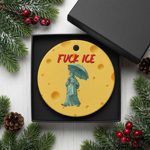 Statue of Liberty Crying Anti ICE Protest Meme Ceramic Ornament TS14 1pc Yellow Cheese Print Your Wear
