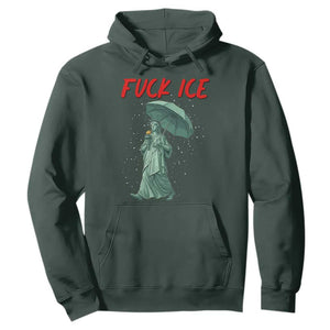 Statue of Liberty Crying Anti ICE Protest Meme Hoodie TS14 Dark Forest Green Print Your Wear