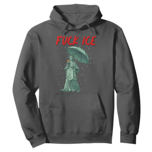 Statue of Liberty Crying Anti ICE Protest Meme Hoodie TS14 Dark Heather Print Your Wear