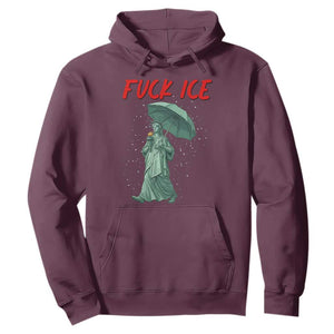 Statue of Liberty Crying Anti ICE Protest Meme Hoodie TS14 Maroon Print Your Wear