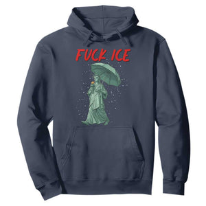 Statue of Liberty Crying Anti ICE Protest Meme Hoodie TS14 Navy Print Your Wear