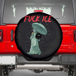 Statue of Liberty Crying Anti ICE Protest Meme Spare Tire Cover TS14 Black Print Your Wear