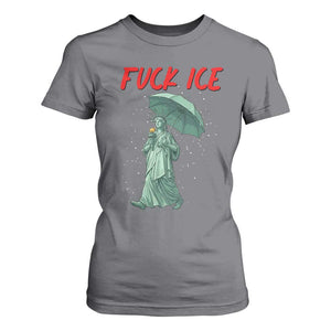Statue of Liberty Crying Anti ICE Protest Meme T Shirt For Women TS14 Charcoal Print Your Wear
