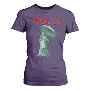 Statue of Liberty Crying Anti ICE Protest Meme T Shirt For Women TS14 Purple Print Your Wear