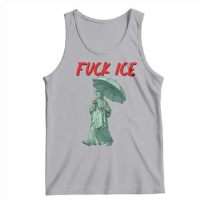 Statue of Liberty Crying Anti ICE Protest Meme Tank Top TS14 Athletic Heather Print Your Wear
