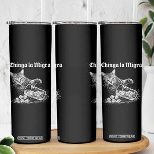 Funny Cat Anti ICE Meme Skinny Tumbler TS14 Print Your Wear