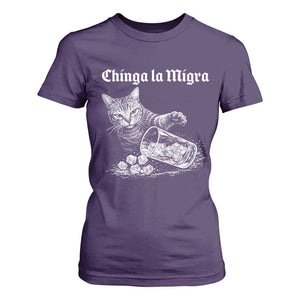 Funny Cat Anti ICE Meme T Shirt For Women TS14 Purple Print Your Wear
