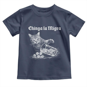 Funny Cat Anti ICE Meme Toddler T Shirt TS14 Navy Print Your Wear