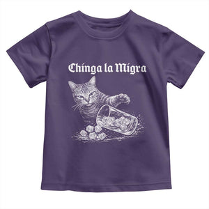 Funny Cat Anti ICE Meme Toddler T Shirt TS14 Purple Print Your Wear