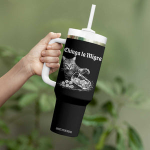 Funny Cat Anti ICE Meme Tumbler With Handle TS14 Print Your Wear